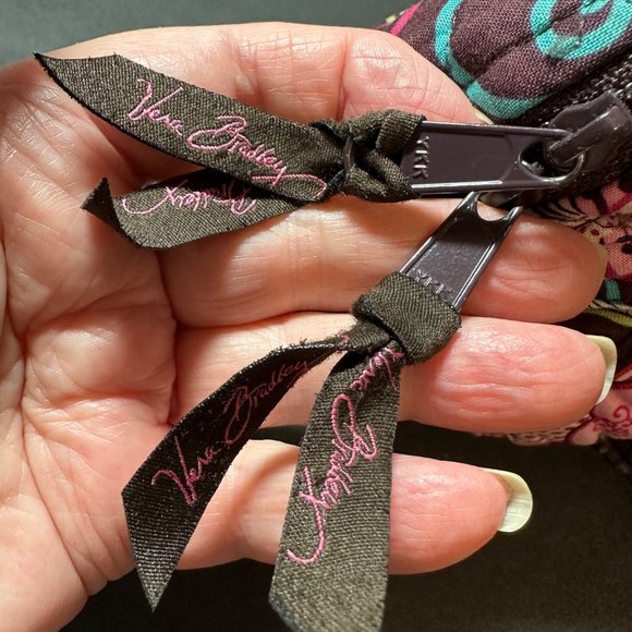 Retired Style & Fabric Mod Floral Pink '07 Vera Bradley Bag 11x5x6 SEE PICS - Picture 9 of 9